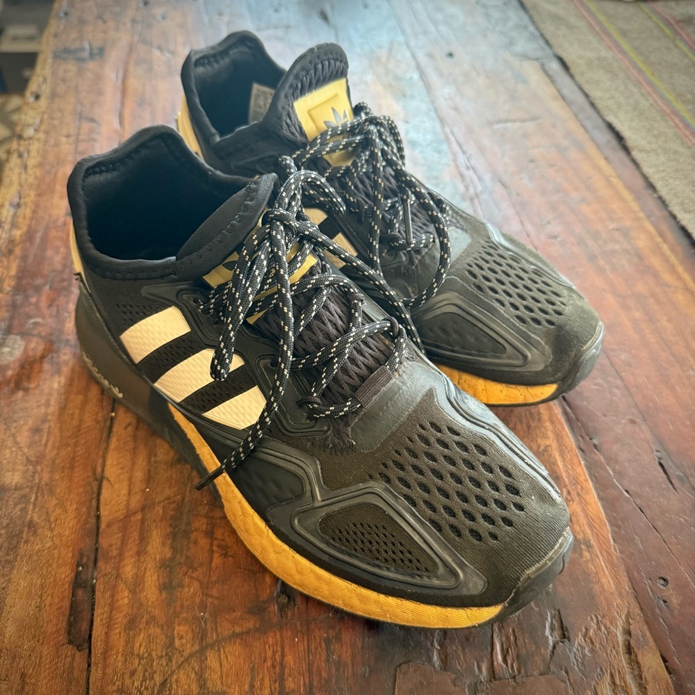 【Adidas】Zx Boost 2k  Black Gold Metallic Size:5.5